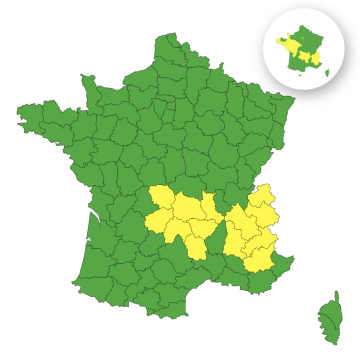 Treize départements en vigilance jaune pour risques d’orages