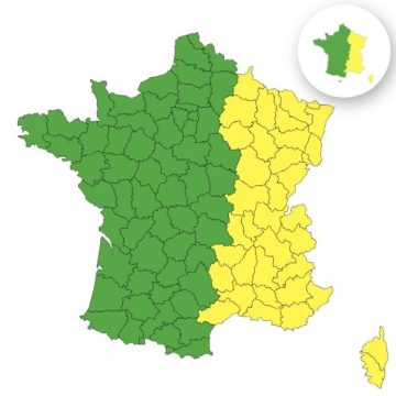 Vigilance Jaune pour 36 Départements face aux Orages