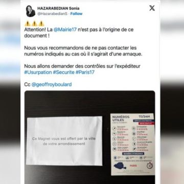 Alerte à l’arnaque dans le 17e arrondissement