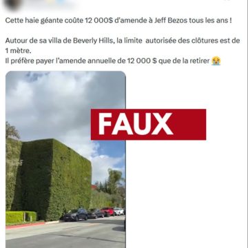 Jeff Bezos, fausses rumeurs autour des haies de sa propriété