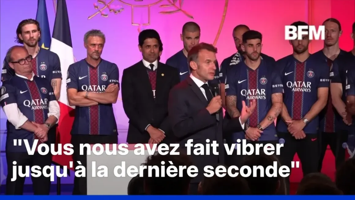 Les joueurs du PSG honorés à l’Élysée après leur victoire européenne