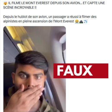 Vérification de l’authenticité d’une vidéo virale prétendant montrer des alpinistes sur l’Everest depuis un avion