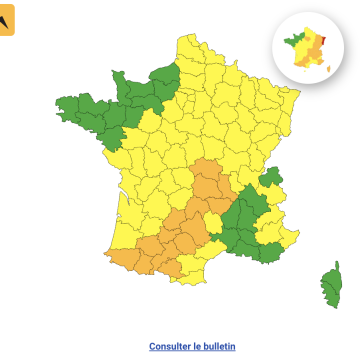 Météo-France alerte sur des orages dans 61 départements