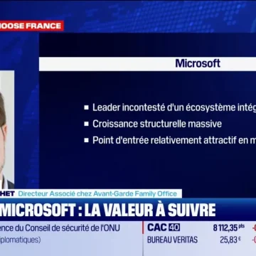 Analyse de Microsoft par Benjamin Sacchet sur BFM Bourse