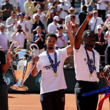 La célébration du PSG à Roland-Garros