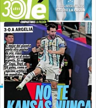La presse argentine célèbre Lionel Messi