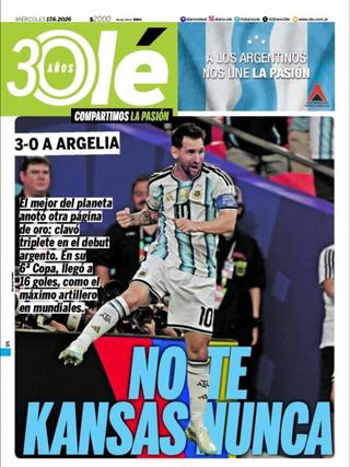 4d1efe7a-a369-40fd-bfab-05d42e5aa35c La presse argentine célèbre Lionel Messi