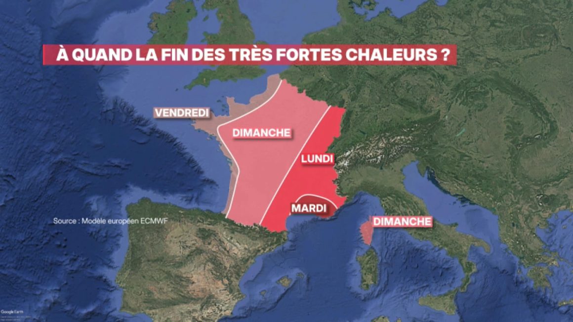 Fin progressive de l’épisode caniculaire en France