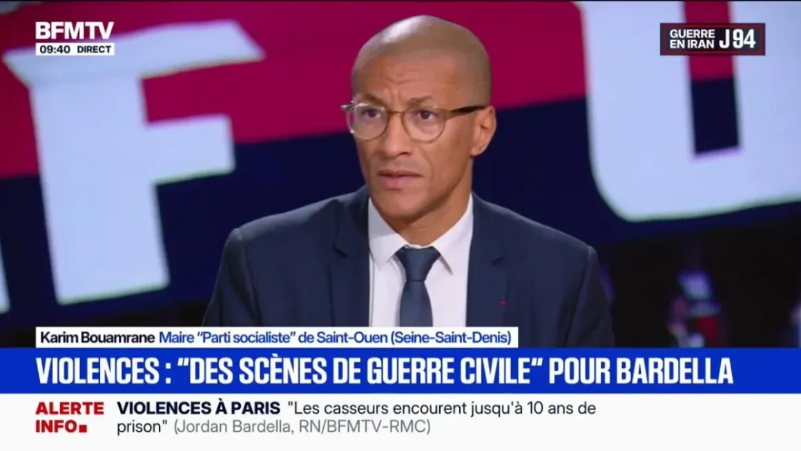 Karim Bouamrane discute des incidents après le triomphe du PSG