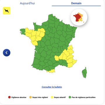 6fddeab2-60cb-467f-a243-75eb7051247d Alertes de Météo-France : Vigilance jaune pour les orages et rouge en raison de la canicule