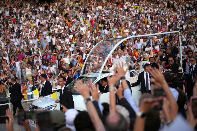 APTOPIX Spain Pope Le voyage du pape Léon XIV en Espagne