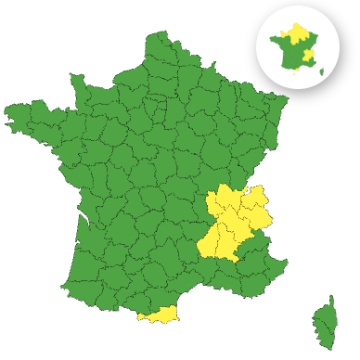 Météo-France émet une alerte pluie-inondation pour huit départements