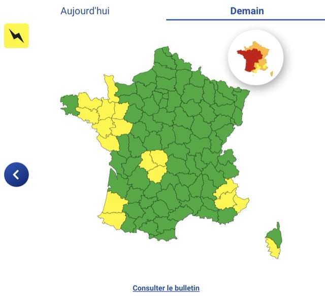 7e85acb9-aeed-45c1-9db8-439838b3ee68 Alerte aux orages et canicule en France le 22 juin 2026