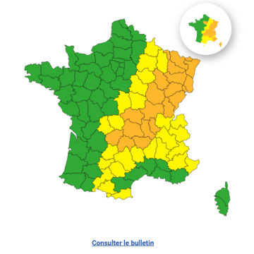 19 départements en vigilance orange pour orages