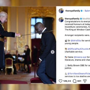 Idris Elba honoré par Charles III au château de Windsor