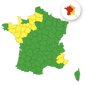 Orages et Canicule: Alertes Météo en France pour le 23 Juin