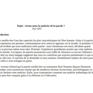 Évaluation des IA sur l’épreuve de philosophie du baccalauréat 2026