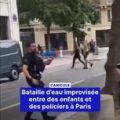 Canicule : Enfants et Policiers S’unissent pour une Bataille d’Eau à Paris