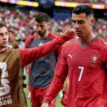 Cristiano Ronaldo frustré lors du match Portugal-RD Congo