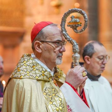 ISRAEL-PALESTINIAN-RELIGION-CHRISTIANITY-CATHOLIC-EASTER Le patriarche latin de Jérusalem reçoit la Légion d’honneur