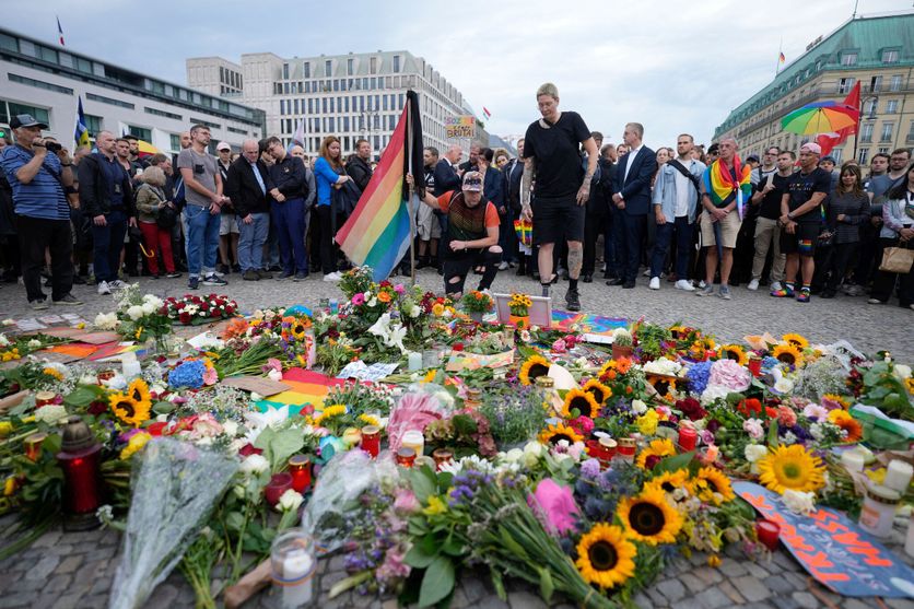 Germany Pride Rassemblement après l’attentat lors de la marche des fiertés à Berlin