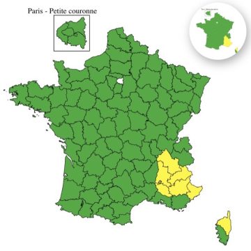 Vigilance jaune pour orages dans sept départements