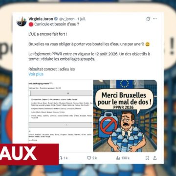 Rectification sur les Emballages des Packs d&rsquo;Eau en UE
