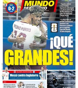 3ab74a46-c33d-41d6-bdea-057b130d72ef La victoire de l’Espagne en demi-finale de la Coupe du monde contre la France