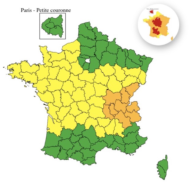 4912be6b-16bf-418f-9731-6e1b44db11eb Alerte Météo : Vigilance Jaune pour 45 Départements