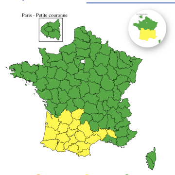 Météo-France : Vigilance jaune pour canicule dans 19 départements