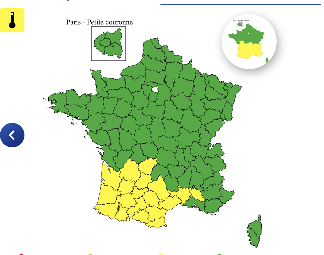 578da292-6f42-4bb4-9d15-5f6c58f2c783 Météo-France : Vigilance jaune pour canicule dans 19 départements