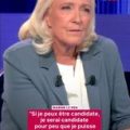 Marine Le Pen envisage de se présenter à la présidentielle