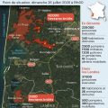 Retour progressif des évacués et évolution des incendies en Espagne et en France