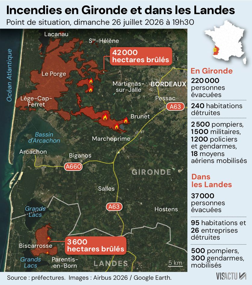 cca49860-a118-466c-96b6-8af056df8838 Retour progressif des évacués et évolution des incendies en Espagne et en France