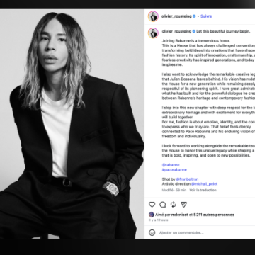 Olivier Rousteing devient directeur artistique de Paco Rabanne