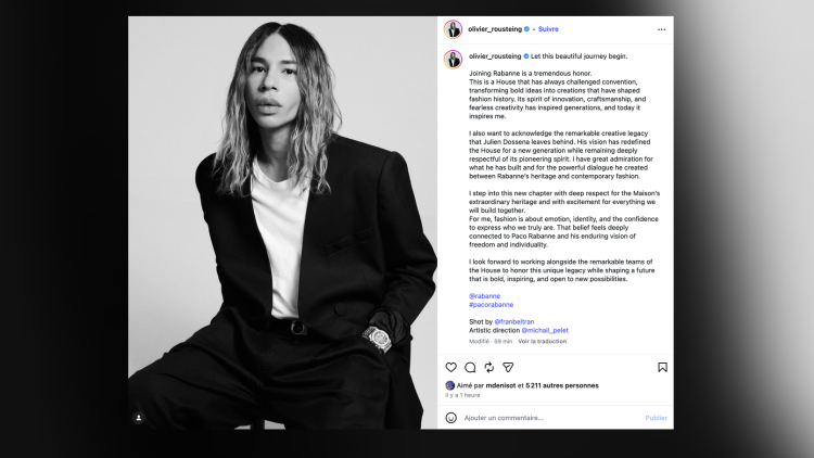 e20d20d8-cc02-45c5-a02a-15f9fe545a38 Olivier Rousteing devient directeur artistique de Paco Rabanne