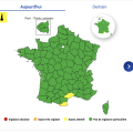 Météo : Vigilance jaune pour l’Hérault et les Pyrénées-Orientales