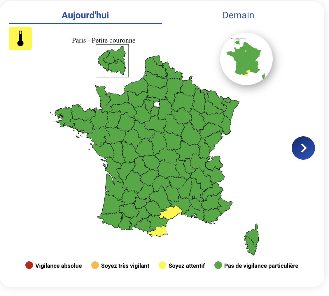 f32094cc-b50d-414f-b32d-594448c2fbf8 Météo : Vigilance jaune pour l’Hérault et les Pyrénées-Orientales
