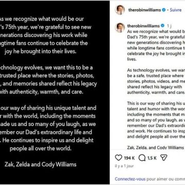 Les enfants de Robin Williams défendent sa mémoire contre l&rsquo;IA
