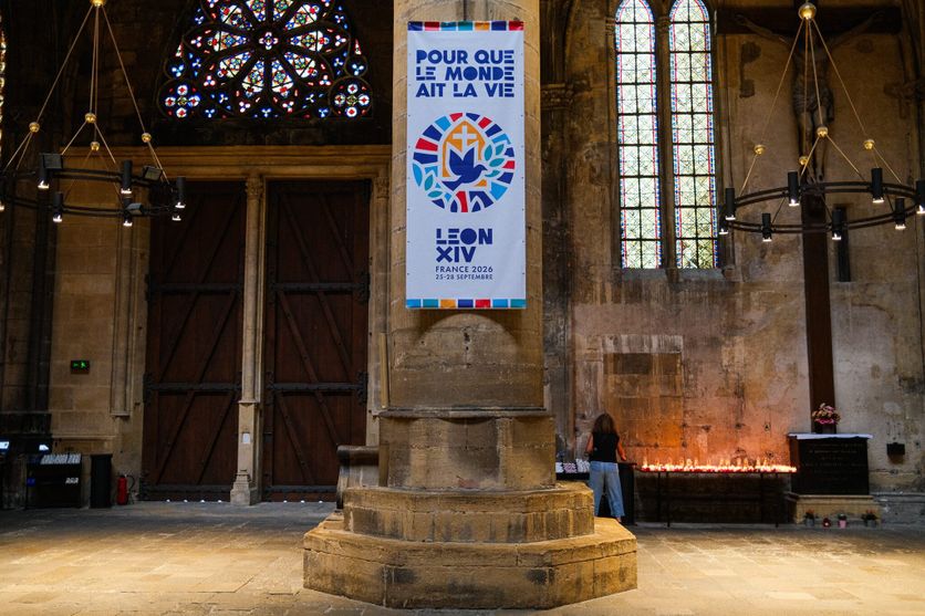 Visite du pape Léon XIV : affiche officielle, à Metz Visite du pape Léon XIV en France