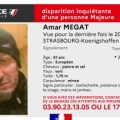 La Police cherche Amar, disparu à Strasbourg