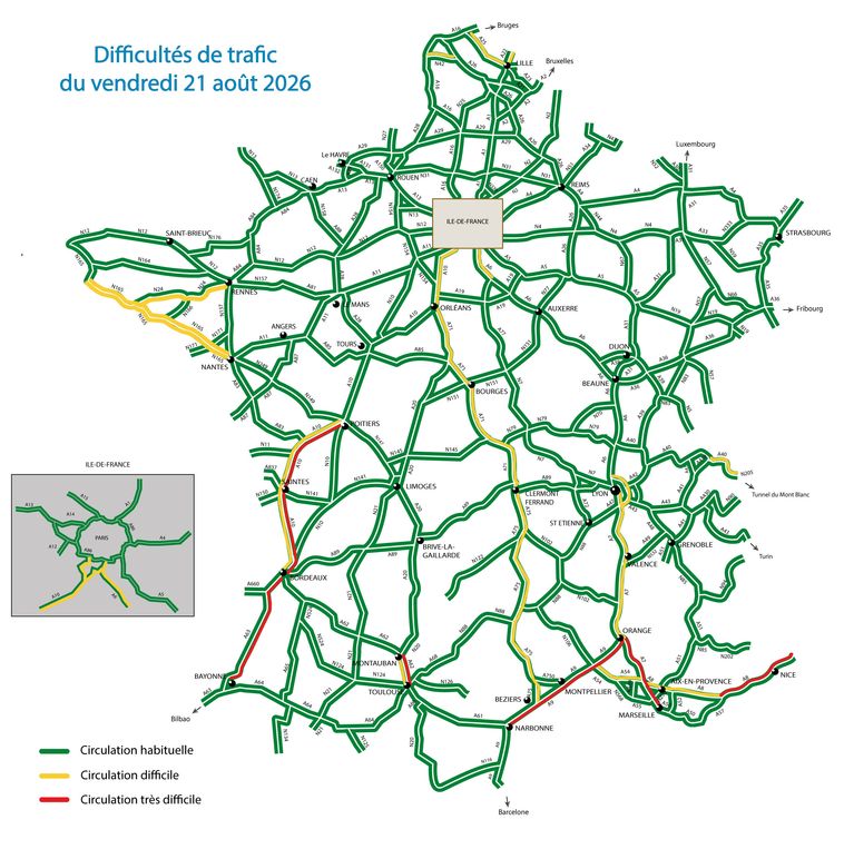 7901ab32-3d3b-49f8-8f78-2a0447197ea4 Semaine de trafic intense prévue sur les routes