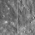 Images de la Nasa du cratère sur la Lune créé par Falcon 9