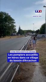 d194fe36-4e90-4887-b036-4fd3ec229670 Accueil triomphal des pompiers en Gironde : Une lutte déterminée contre les incendies