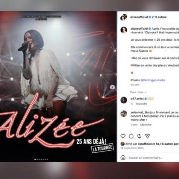 Concert d&rsquo;Alizée reporté pour raisons techniques