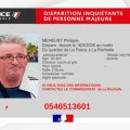 Disparition de Philippe Meheust : Appel à témoins lancé par la police de Charente-Maritime
