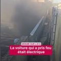 Accident tragique sur l&rsquo;autoroute A13 : Un véhicule électrique prend feu