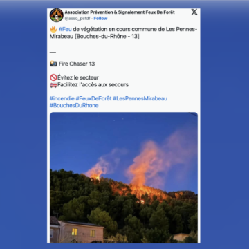 Incendie causé par des feux d&rsquo;artifice sauvages aux Pennes-Mirabeau