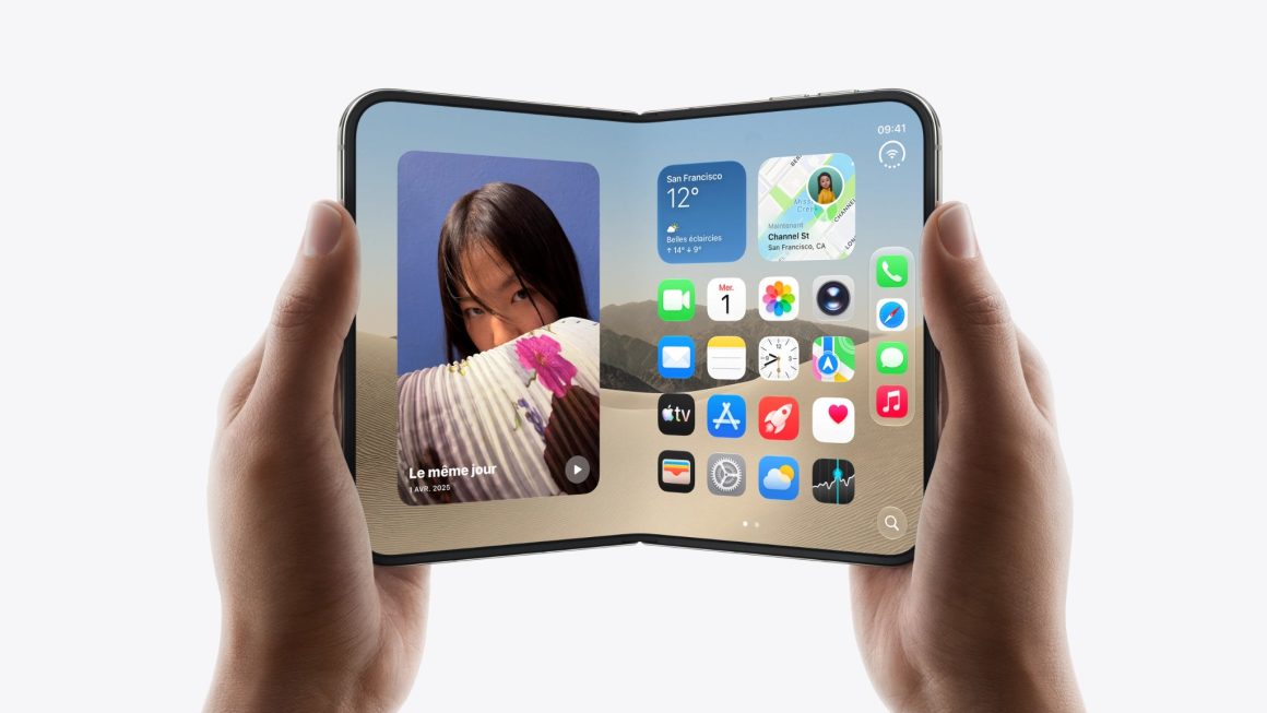 Apple présente ses nouveautés avec un iPhone pliant en tête d&rsquo;affiche