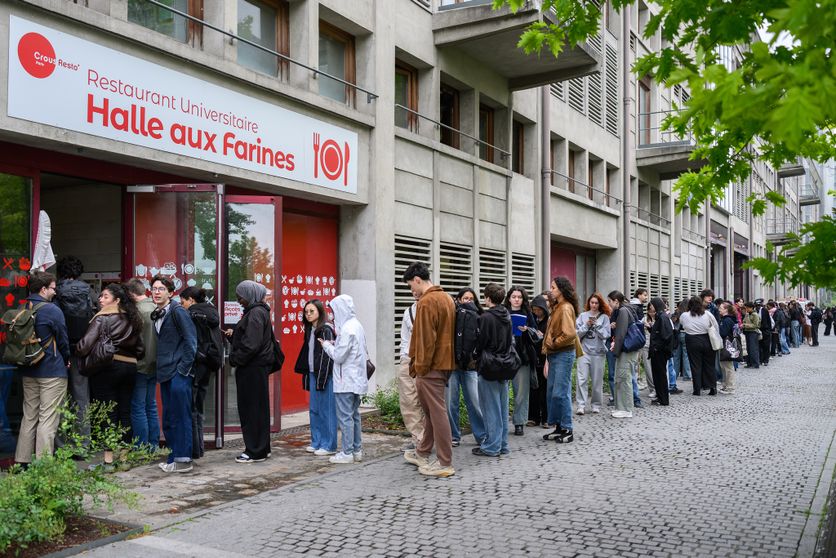 FRANCE-STUDENTS/MEAL Meals for 1 for students not receiving grants, in Paris. Les repas à 1 € pour tous les étudiants : une mesure qui bouscule les restaurants universitaires